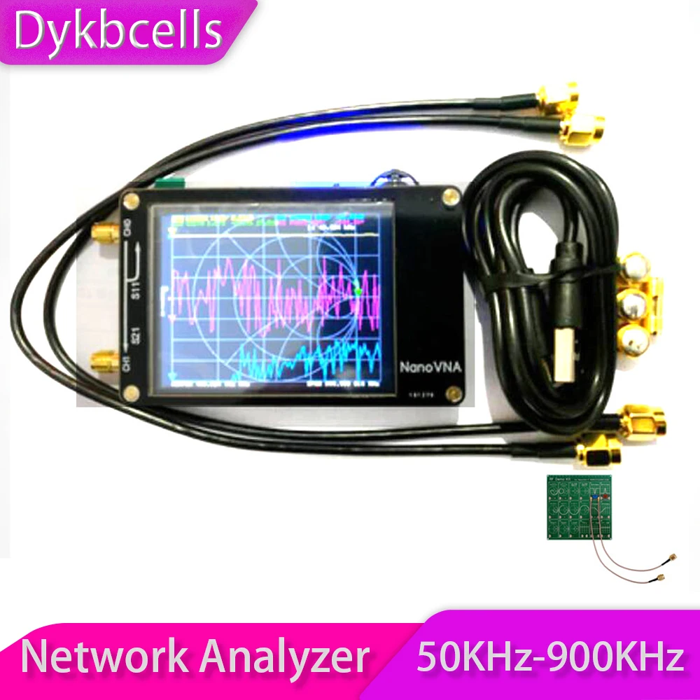

Векторный анализатор сети Dykbcells NANOVNA, анализатор коротких волн HF, VHF, UHF, антенны, стоячий волновой измеритель RF, демонстрационный комплект, те...