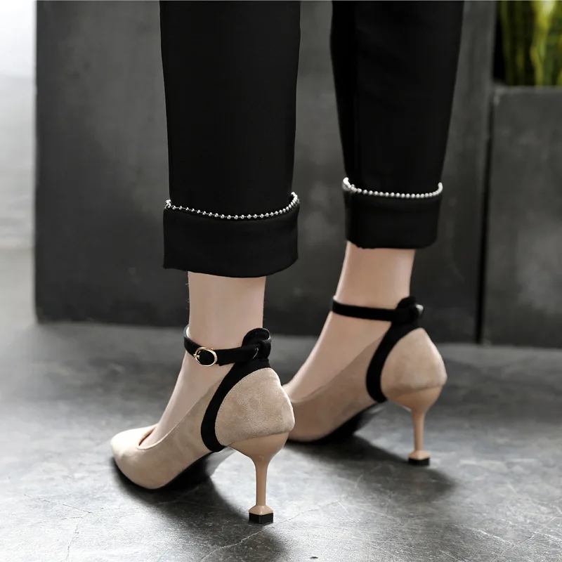 Новинка 2019 года выразительные элегантные женские туфли на высоком каблуке в