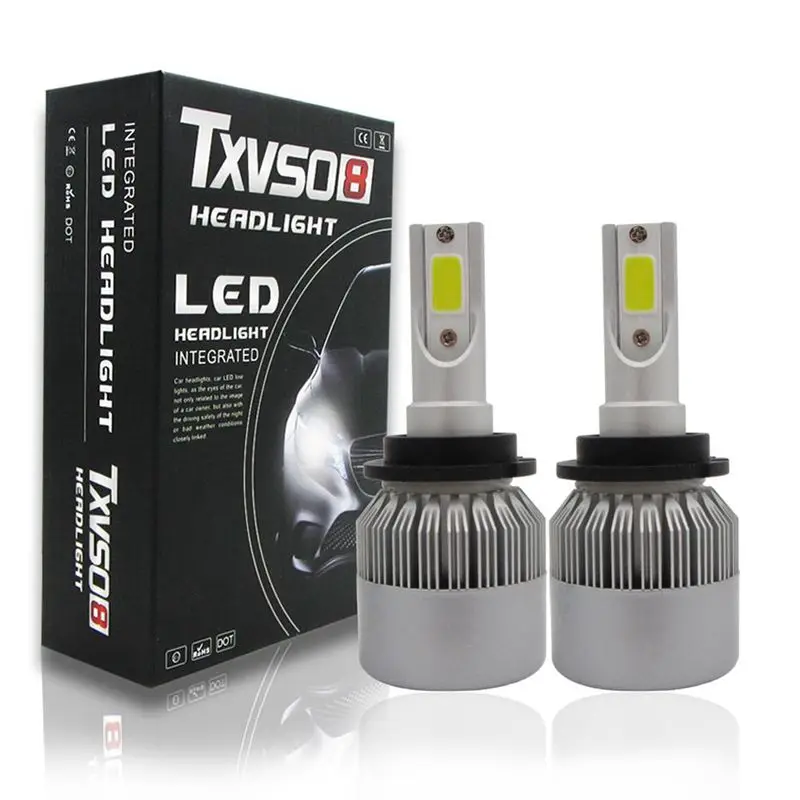 

2 x D2S D4S T2 Bulbs LED Headlight Kit Diamond White Light CarAuto Driving Beam 6000K