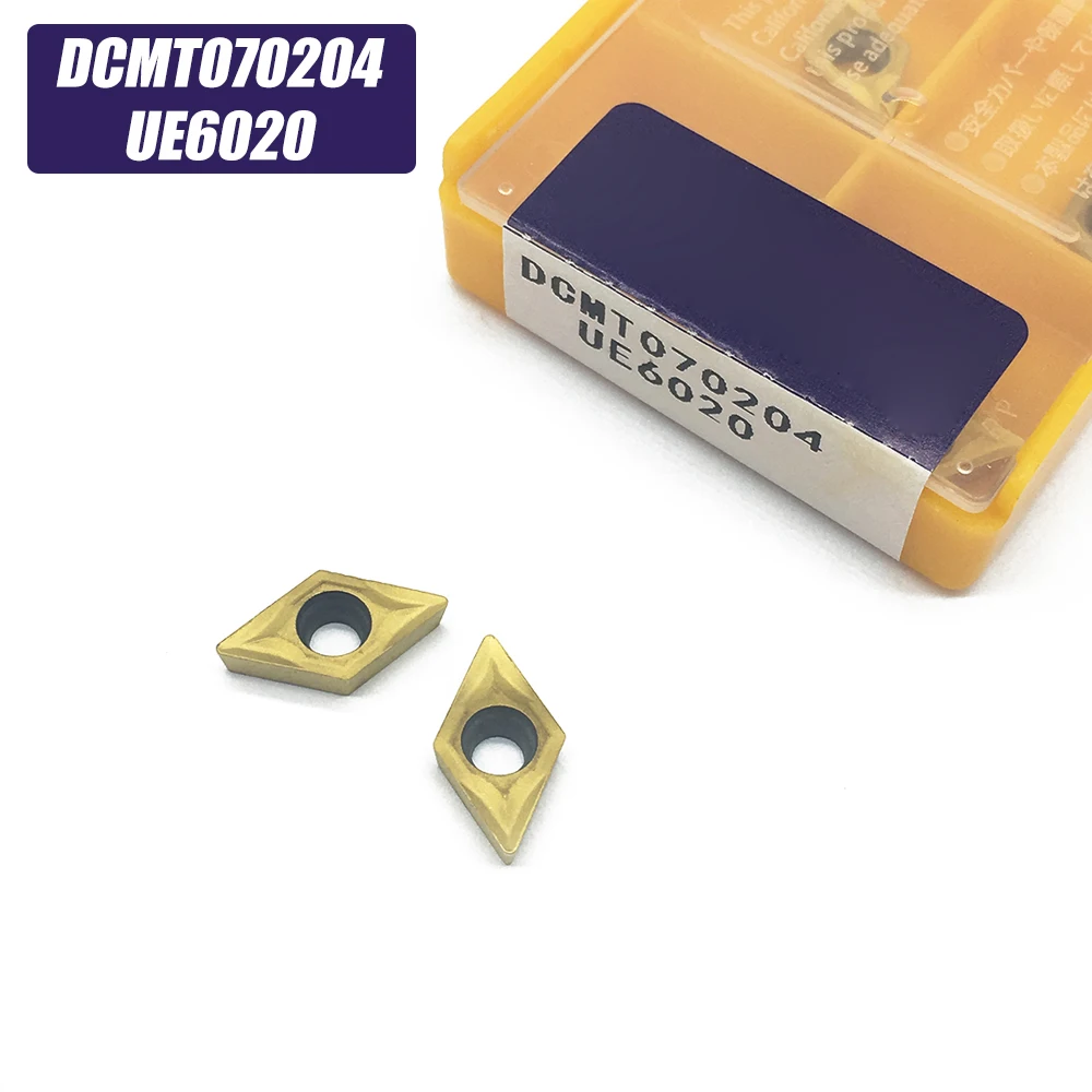 10 шт. DCMT070204 UE6020 карбидные вставки внутренний токарный инструмент DCMT 070204 торцевые