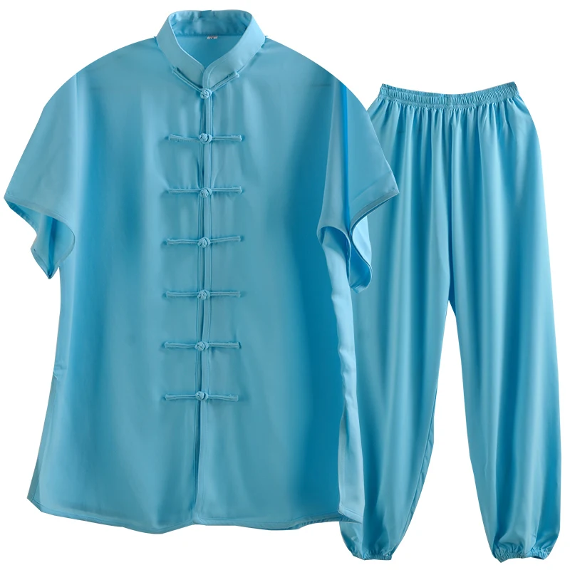 

Tai Chi Suit Short Sleeve Summer Martial Art Uniform Wu Shu Clothes 8 Clolors