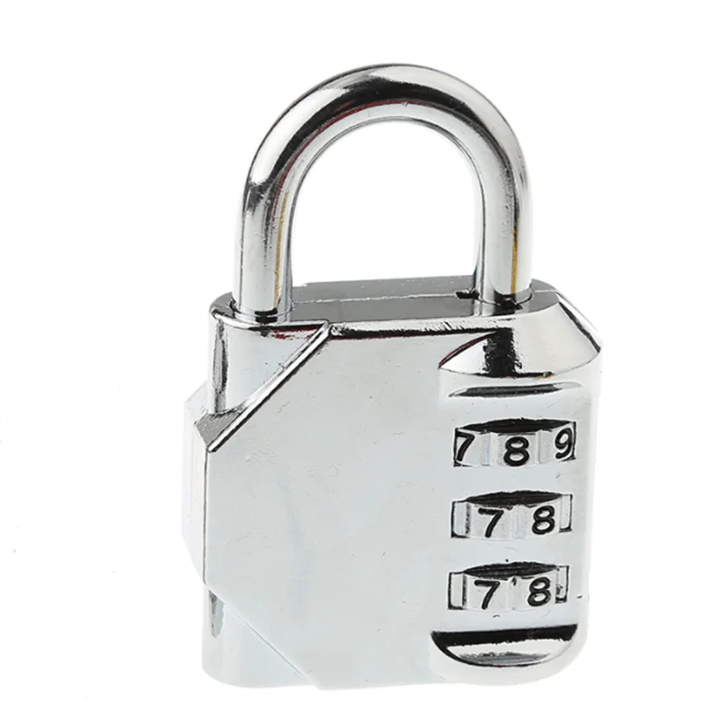 

1pc Security Padlock 3 Digit Combination Lock Zinc Alloy Outdoor Sheds Fence Gym School Locker Gate Hasp Cabinet Toolbox Luggage