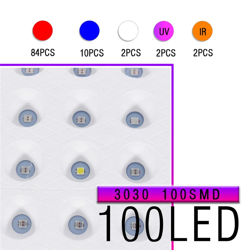 

4000W LED Grow Lights Lamp Panel Hydroponic Plant Growing Full Spectrum For Veg Flower Indoor Plants AC85-265V Black/White