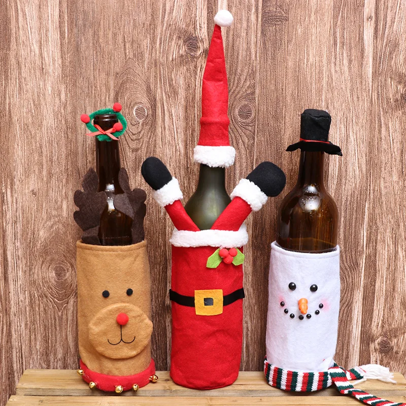 

Merry Christmas Wine Bottle Cover Christmas Decorations for Home 2021 Christmas Ornament New Year's Decor Xmas Gift Navidad 2022