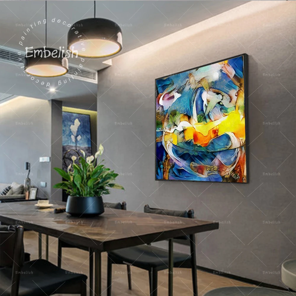 

Embelish Large Abstract Color Paintings By Kandinsky Modern Wall Art Posters HD Print Canvas Pictures Home Decor For Living Room