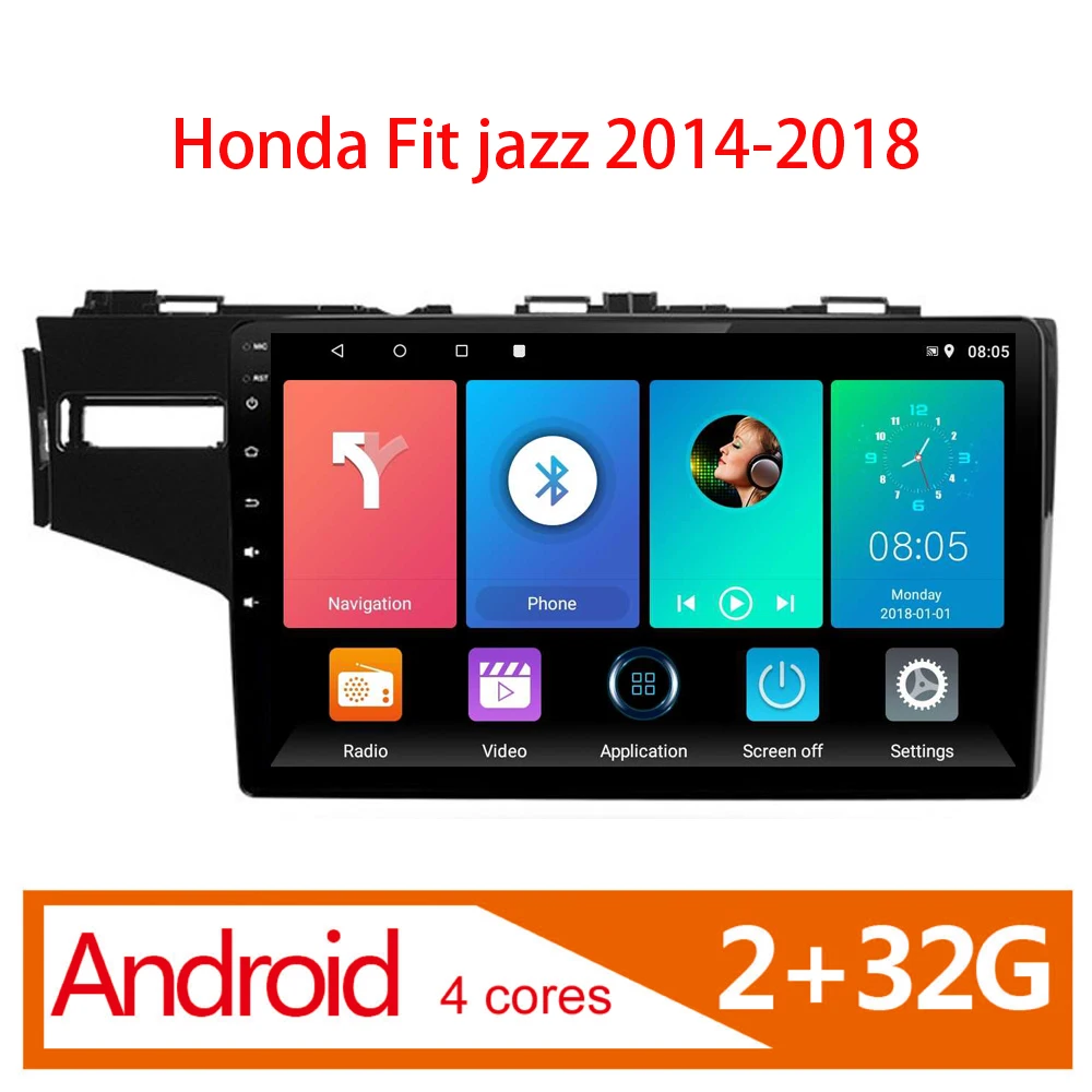 

For Honda Fit Jazz 2 din Android 8.1 Car Multimedia Player GPS Navigation Autoradio 2014 2015 2016 2017 2018 car stereos