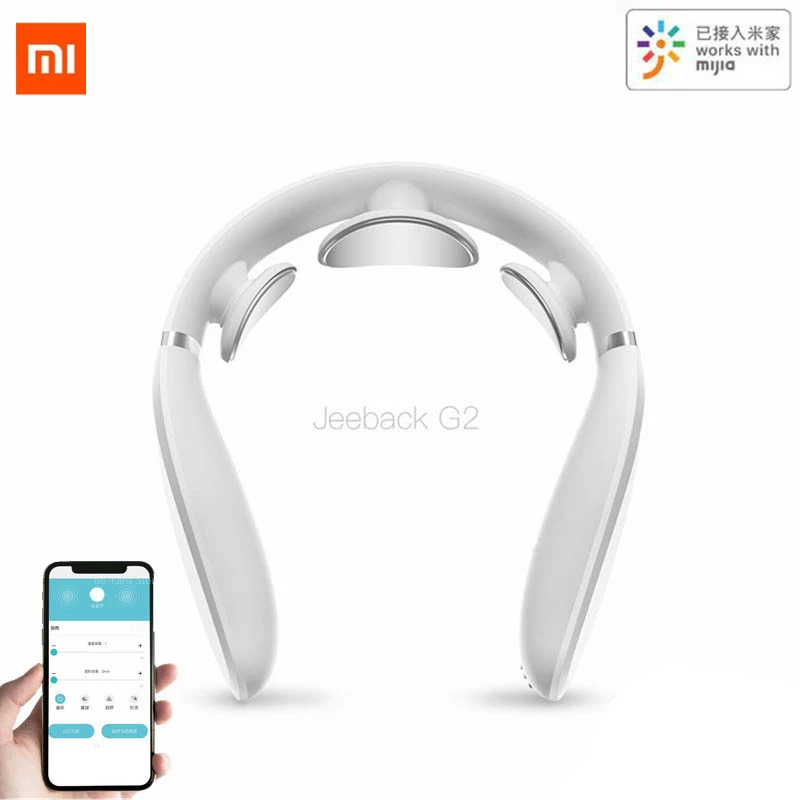 Xiaomi Jeeback шейный массажер G2 TENS импульсный для спины и шеи с дальним инфракрасным