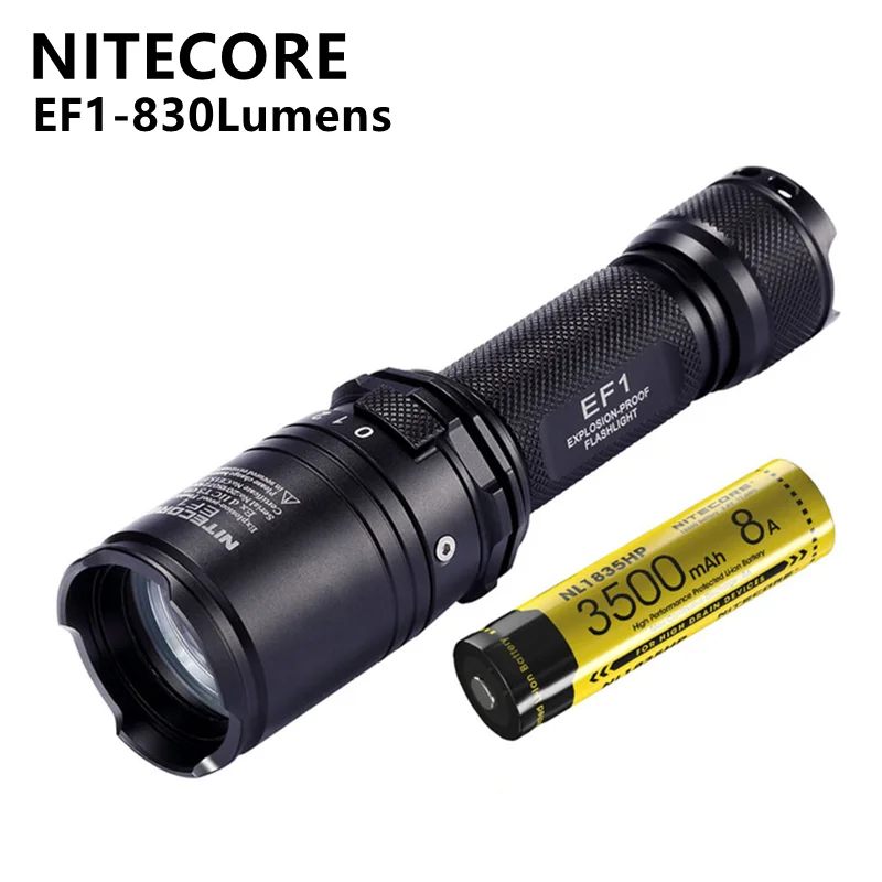 

Original NITECORE Explosion-proof Flashlight EF1 830Luemns Range 270m Lifespan 50000 hours Industrial Search Torch