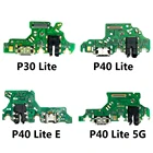 10 штук в наборе USB зарядный порт док-станция гибкий кабель с микрофоном для Huawei P9 P30 P20 Pro P40 Lite 5G P30 P40 Pro Plus