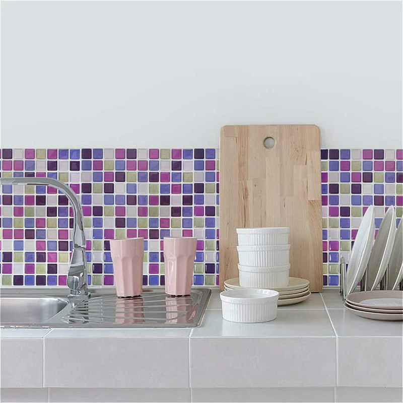 Настоящая 3D мозаичная настенная наклейка обои с отклеиванием и наклейкой