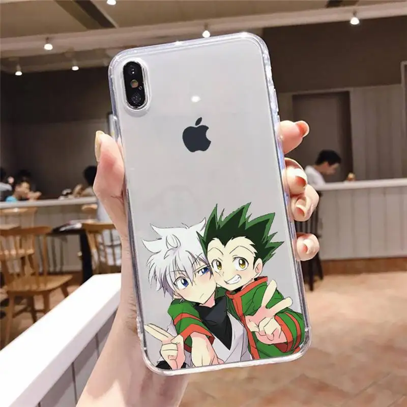

HUNTER x HUNTER HxH Gon Killua Anime Phone Case For iphone 12 11 8 7 6s 6 5 5s 5c se plus mini x xs xr pro max Transparent soft