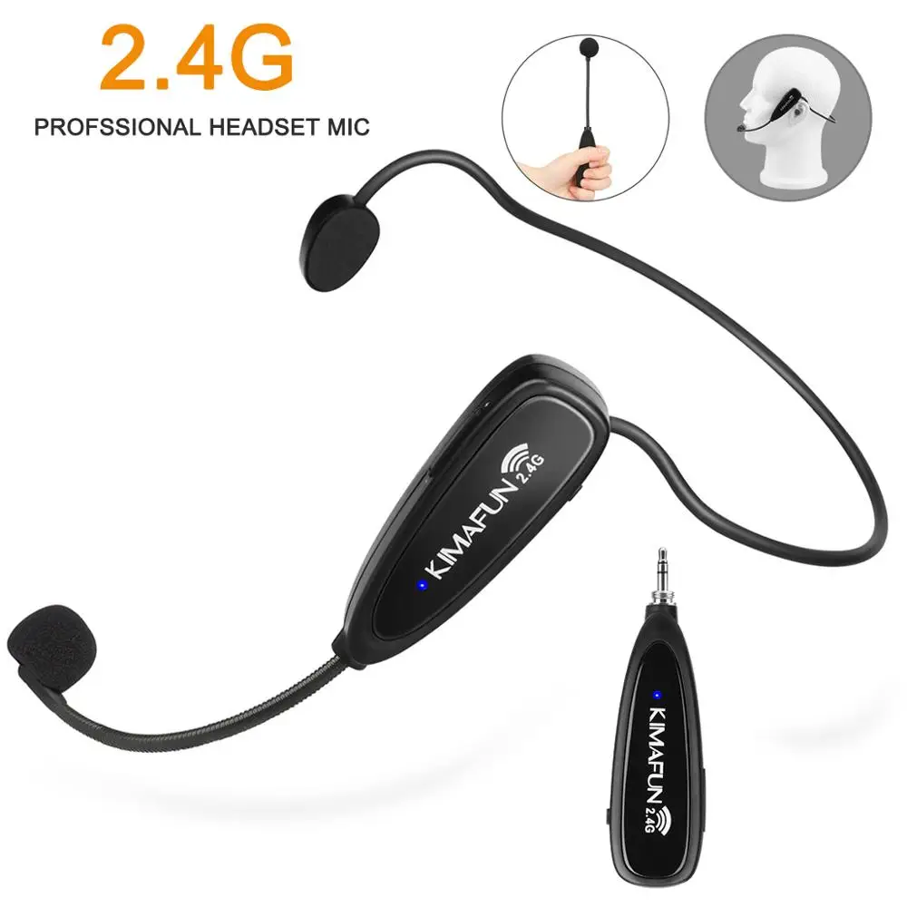 Беспроводной микрофон KIMAFUN 2 4G гарнитура для речи Мегафон Радио громкоговорителя