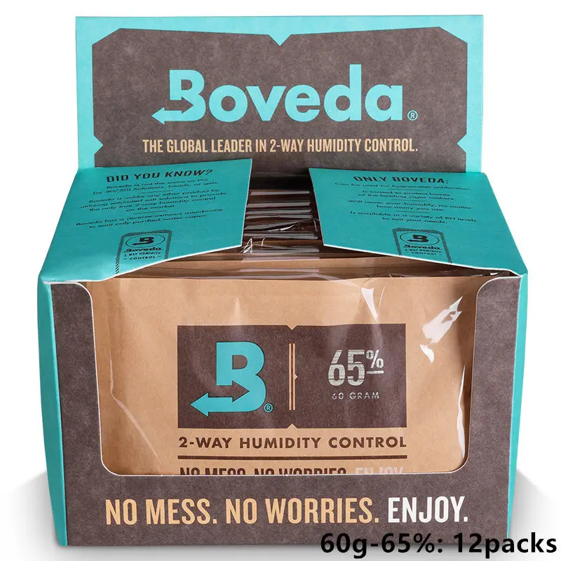 65-big-60g-12packs Boveda профессиональная сигарная увлажняющая сумка, сумка для влажности, увлажнитель для сигар, сумка для увлажнения сигар - Цвет: 65-big-60g-12packs