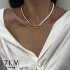 Ожерелье-чокер женское Винтажное с барочным жемчугом, асимметричное, 2021