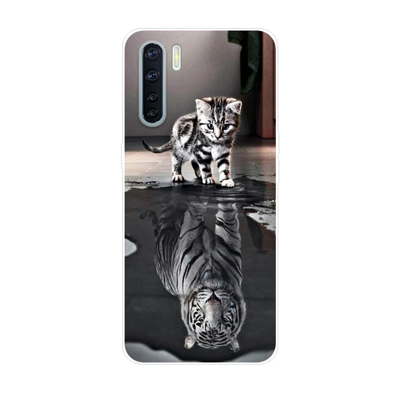 Силиконовый чехол для OPPO A91 2020 мягкие Мультяшные из ТПУ телефона F15 F 15 s A 91 Модный