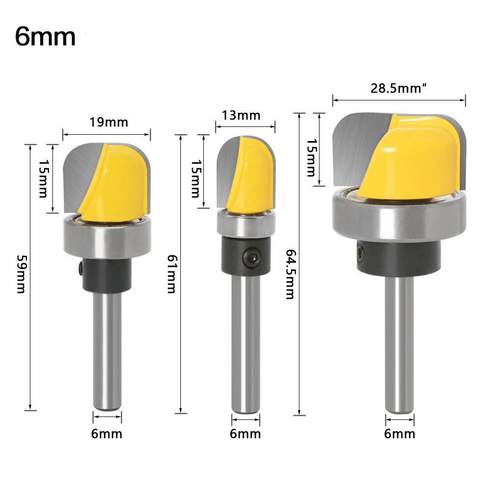 

3piece imitation deep round bottom wood milling woodworking tool