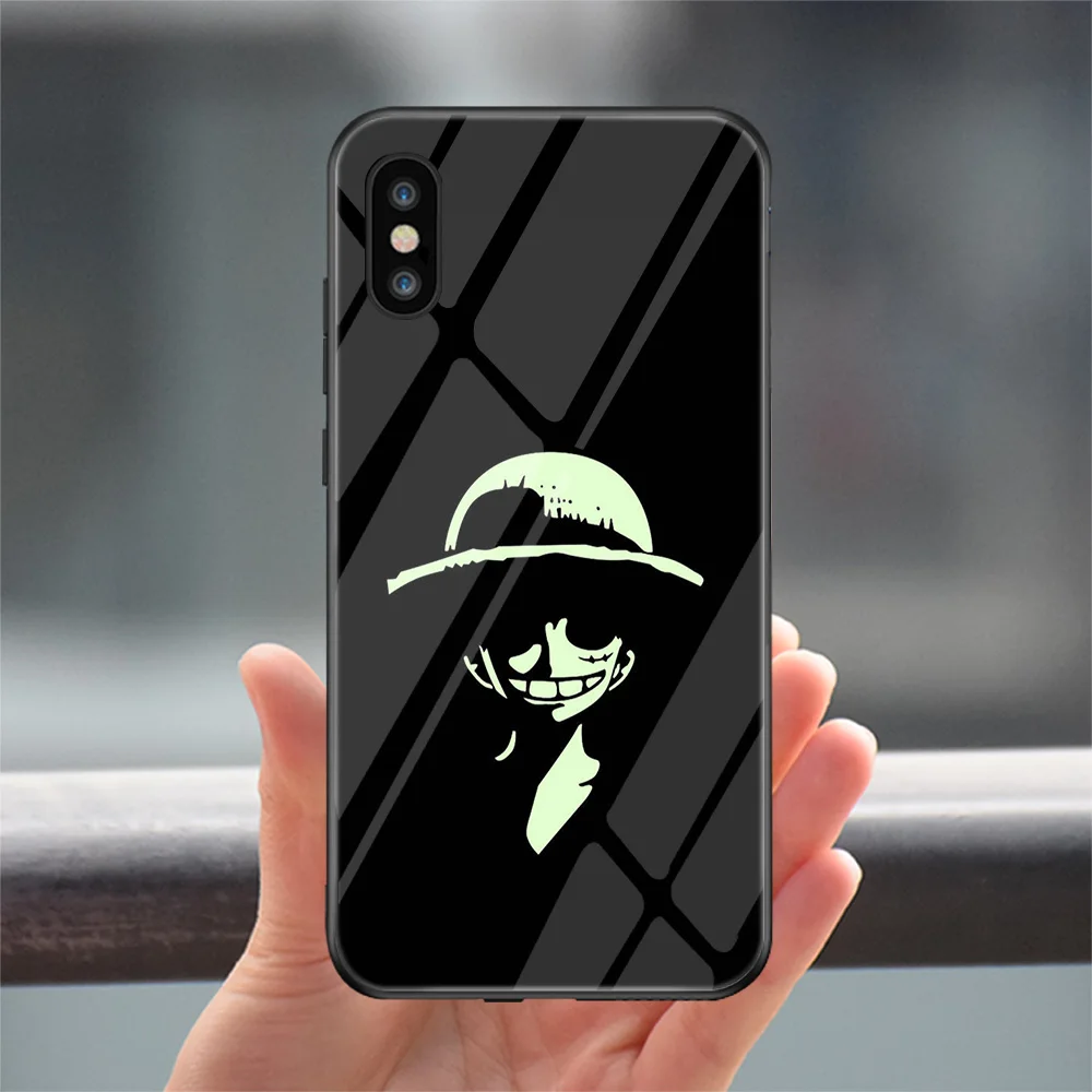 Ciciber чехлы для телефонов iphone 11 Pro XR X XS MAX one piece Luffy чехол 7 8 6 6S Plus светящиеся из