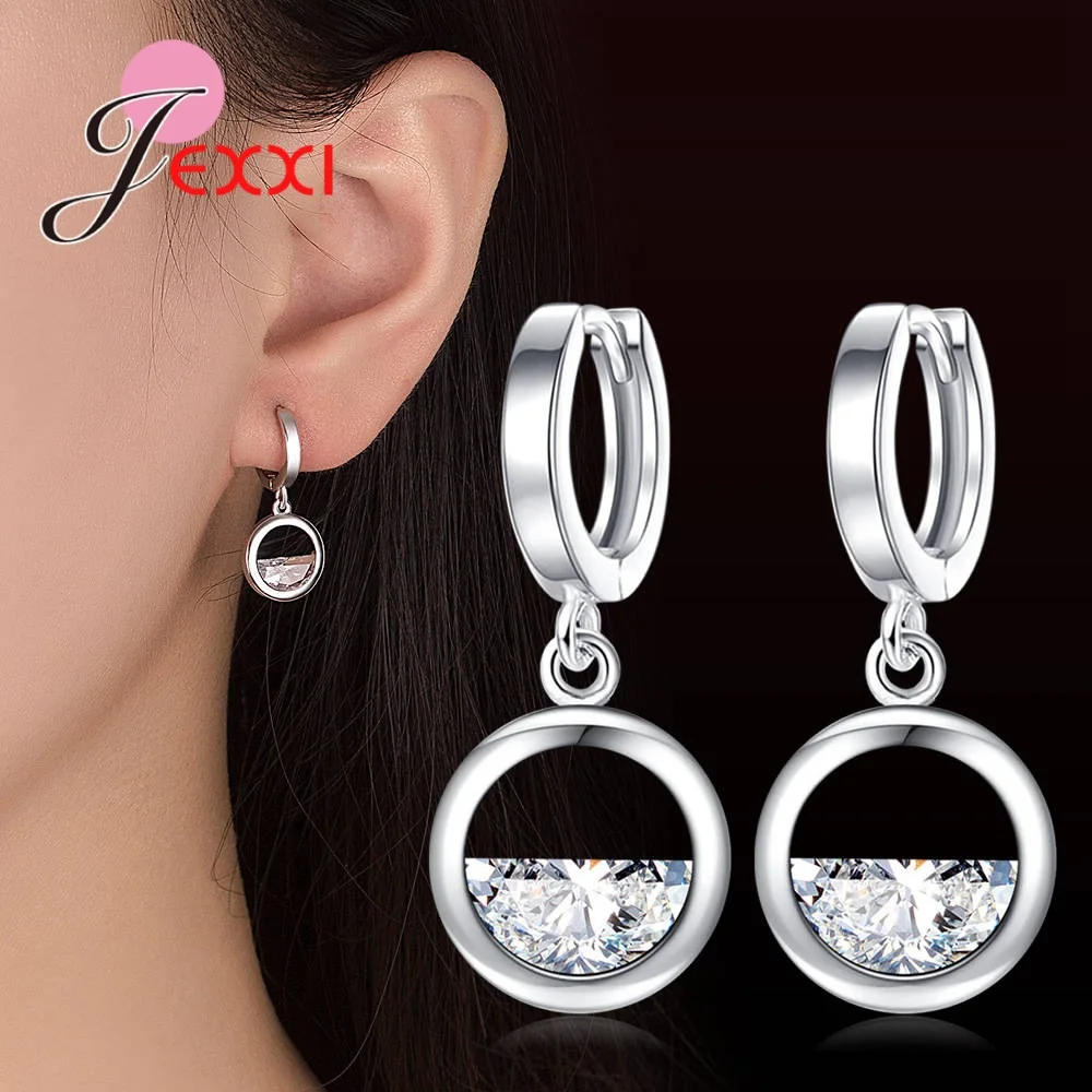 

Latest Fashion Trendy Clear Spring Water Design 925 Sterling Silver Jewelry Sets Earrings Necklace For Women Pretty Jewelry