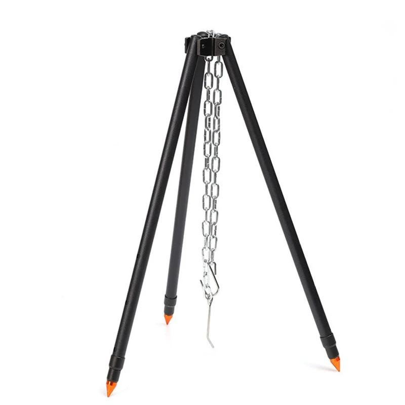 

Top!-Camping Tripod Fire Hanging Pot Outdoor Campfire Cookware Picnic Grill Collapsible Cooking Tripod Outdoor Party BBQ