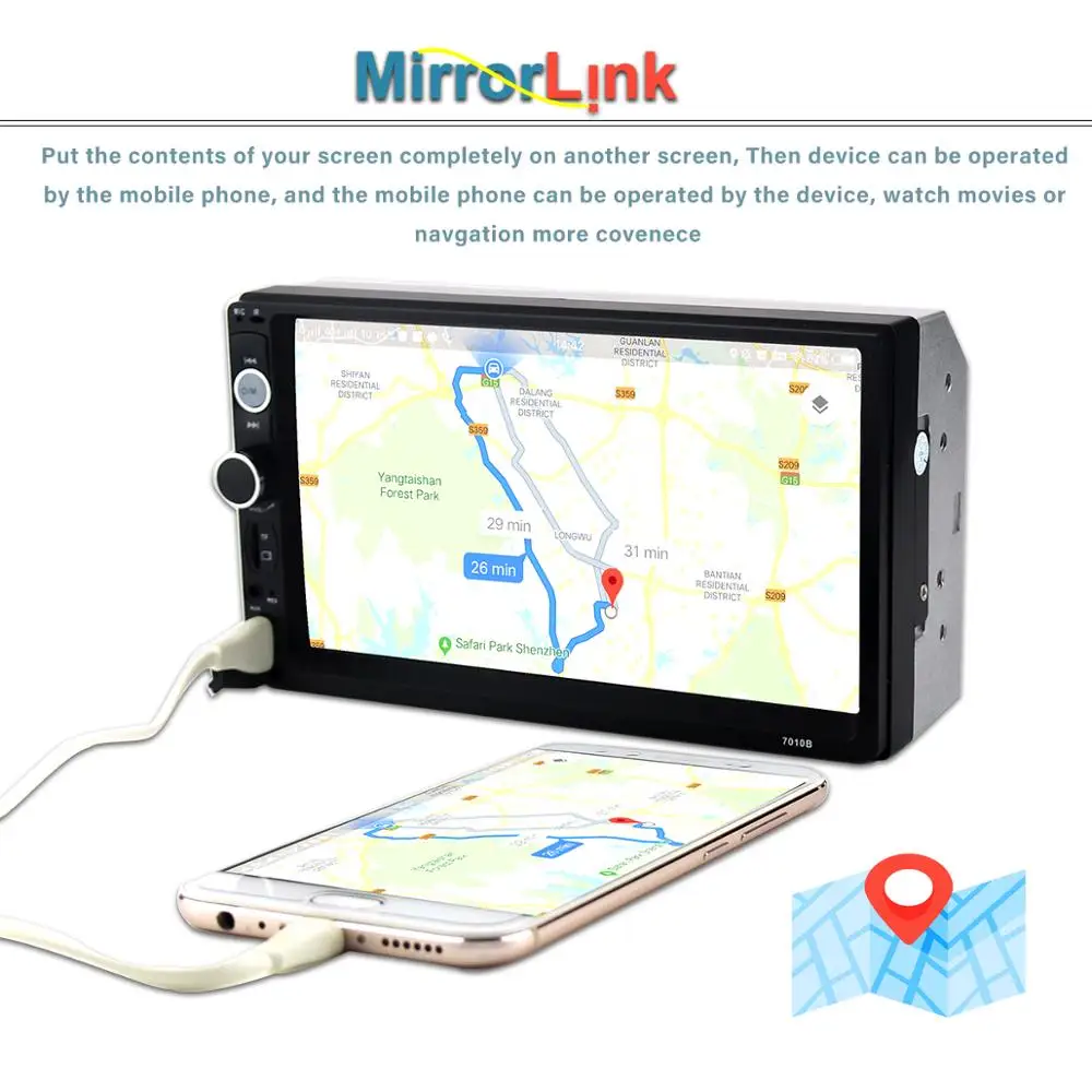 2 din Автомобильный Радио Bluetooth мультимедийный плеер HD 7 &quotсенсорный экран