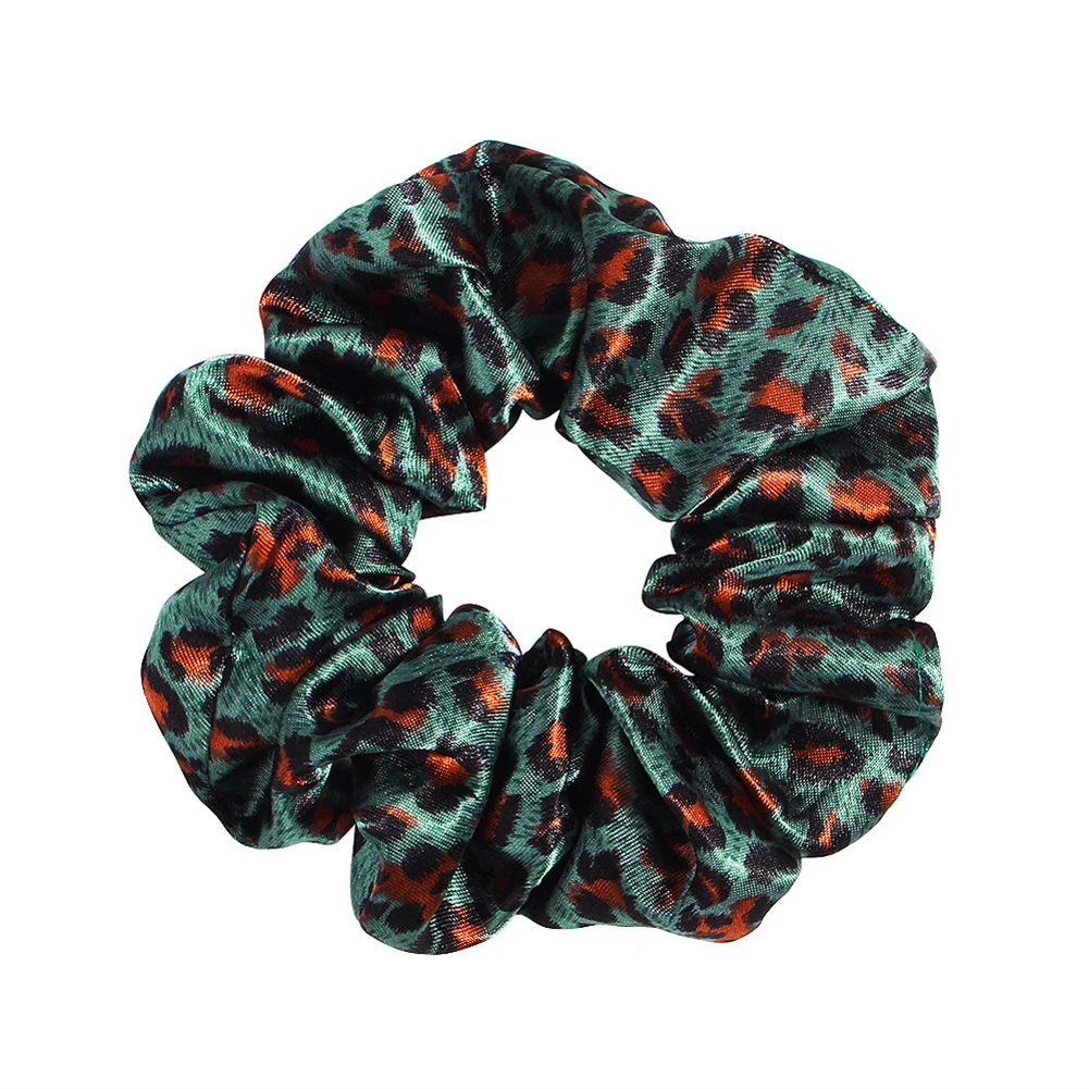 

Colorful Leopard Rainbow Scrunchie Women Elastic Hair Bands Girls Headwear Rubber Hair Ties Patchwork Ponytail Holder