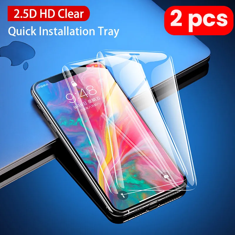 2.5D - 2pcs Ugreen Защитное стекло для iPhone 11 Pro Max Новая защита экрана HD прозрачное стекло с полным покрытием на iPhone 11 Pro Max стекло - Цвет: 2.5D - 2pcs