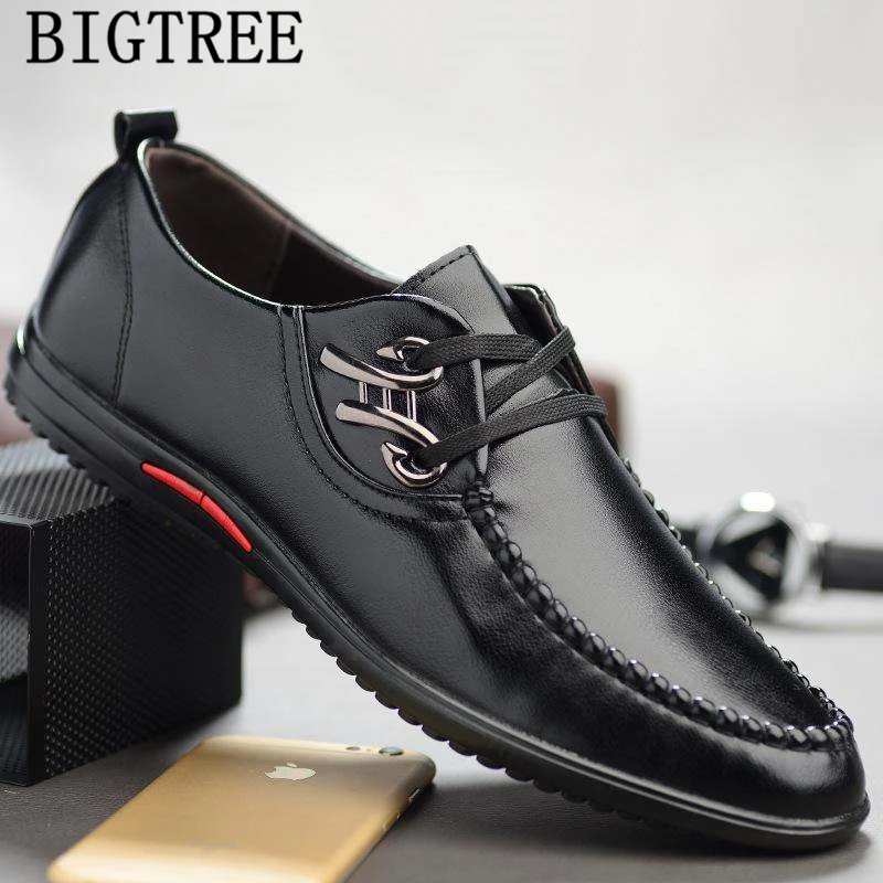 Дизайнерская мужская обувь высокого качества Повседневная Мужская кожаные
