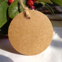 345cm blank round hang tags vintage kraft paper tag cards diy bookmark message greeting cards small product labels 100pcs pack