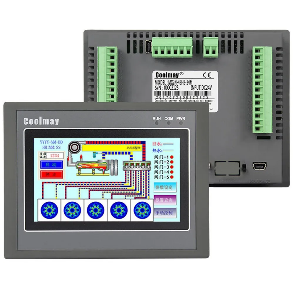 Интегрированный контроллер HMI PLC 4 3 дюйма сенсорная панель цифровой вход/выход