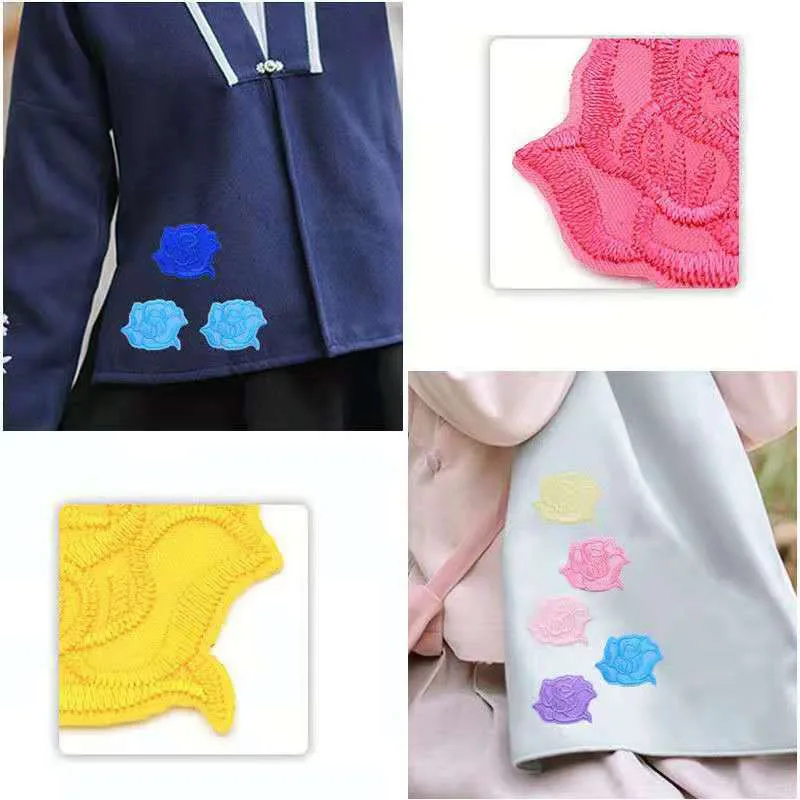 10 шт. красивые вышитые цветы розы патчи для самостоятельного изготовления одежды
