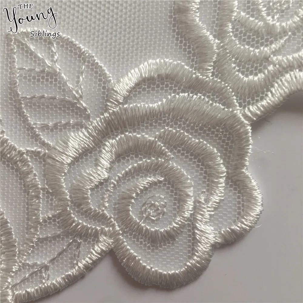 New arrive White Embroidery Applique Neckline Lace collar Sewing Fabric Wedding Dress DIY Accessory Supplies A set of sale | Дом и сад