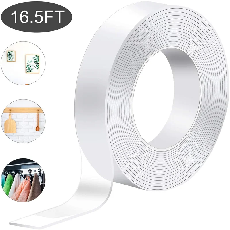 

Glue Gadget Keys Organizer Washable Reusable Double-Sided Nano tape Adhesive Traceless Sticker Universal Disks Glue