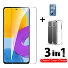 3 в 1 HD стеклянный чехол для объектива, защитная пленка, Защита экрана для Samsung Galaxy M52 5G M 52, оболочка 6,7 дюйма, SM-M526BRDS