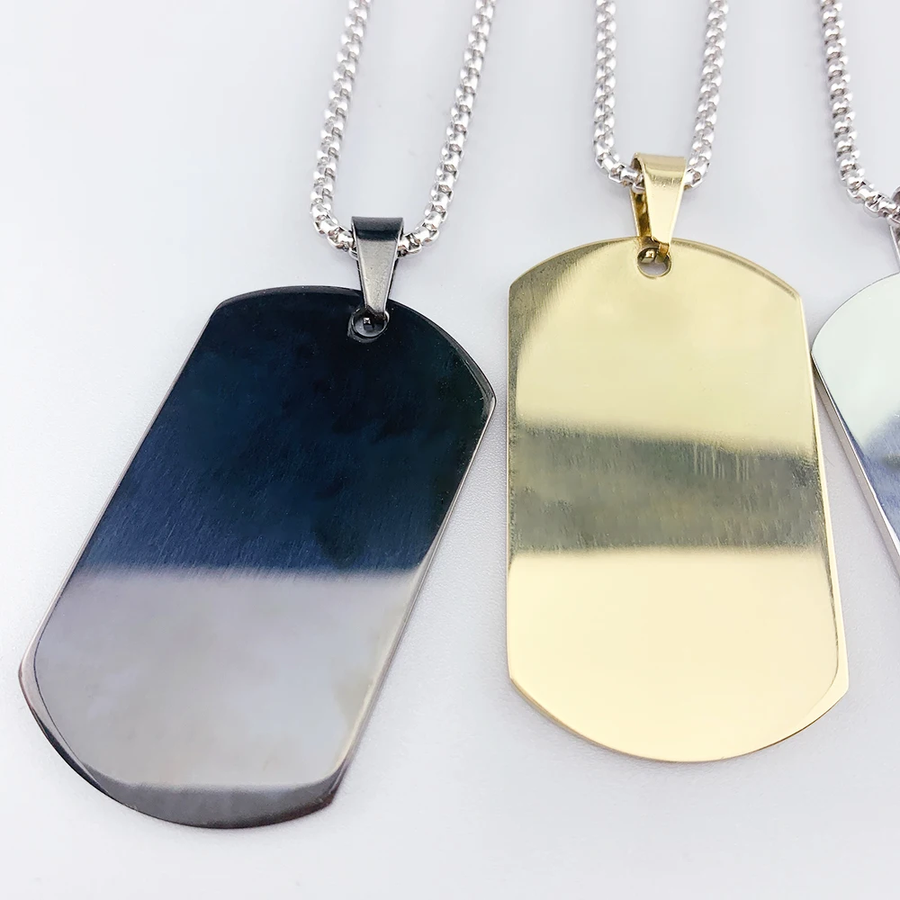 Минималистичное мужское ожерелье с подвеской логотипом на заказ из нержавеющей