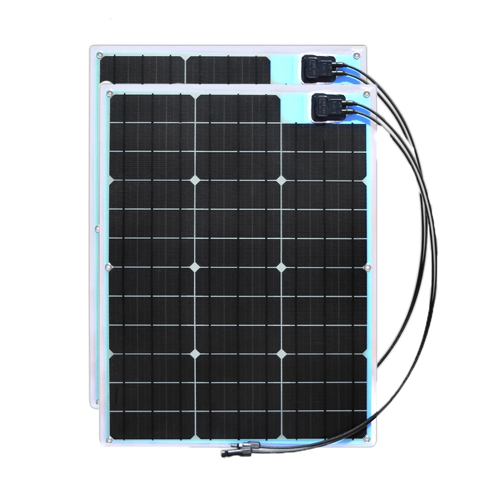 2pcs 60w solarpanel Xinpuguang 18 в ETFE монокристаллическая Felible солнечная панель 60 Вт 120 ватт-модуль solarpanel для 12 В или 24 В батареи RV лодка путешествия - Цвет: 2pcs 60w solarpanel