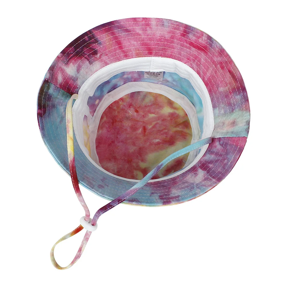 

2021 New Baby Caps Spring Summer Panama Beach Sun bucket Hats Tie-dyed Kids Basin Hat Flat Casual Children Fishman Cap 1-5Y