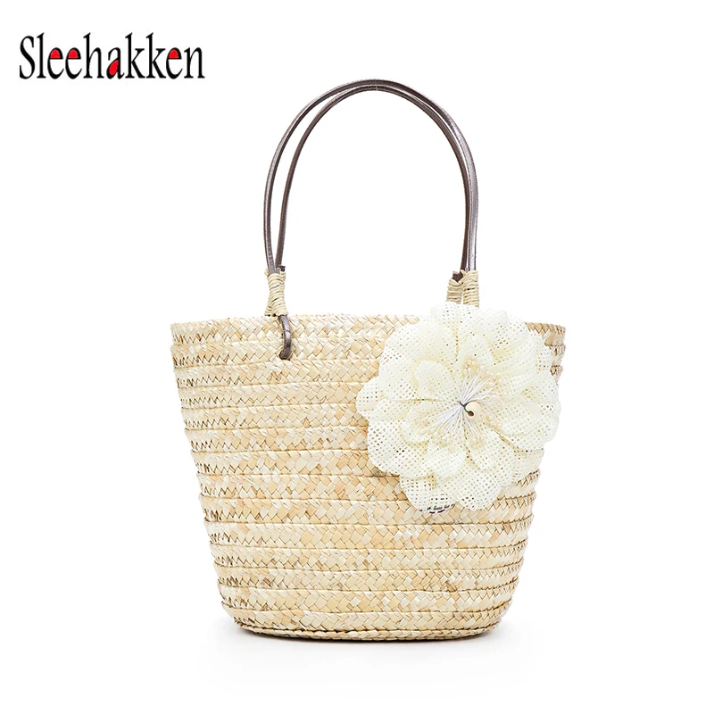 Соломенная Сумка кошелек женская бежевая сумка для покупок соломенная в форме