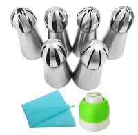 high quality 8pcs stainless steel torch pastry decorating mouth icing piping cream pastry bag baking tools