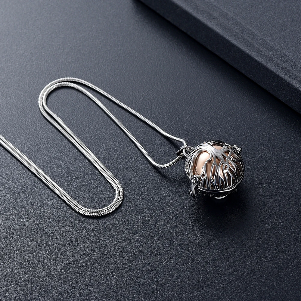 

LKJ20004 Newest Rose Gold Inner Ball Design Fashion Men Women Cremation Jewelry Funeral Urn Hold more Ashes Memorial
