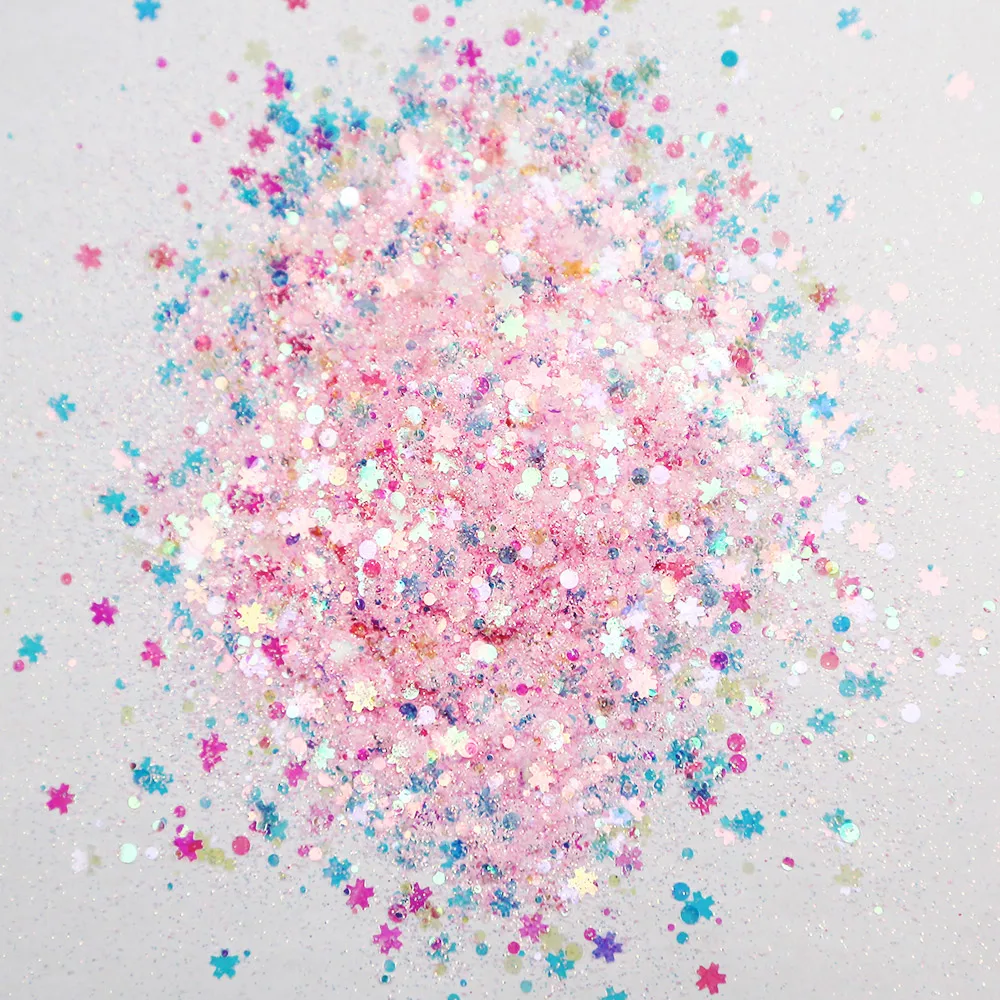 

50g/Pack Nail Multidesigns Sequins Chunky Mixed-size Nail Mermaid Glitter Flakes Sparkly 3D Polish Spangles Holographic Glitter