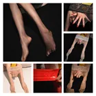 Сексуальные 3D тонкие прозрачные бесшовные колготки с заниженной талией, сексуальные обтягивающие масляные шарообразные Фетиш обтягивающие чулки, нижнее белье
