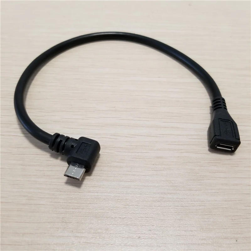 

Удлинитель Micro USB 5Pin (штекер)/Micro USB (гнездо), 10 шт./лот, 90 градусов, левый угол, 25 см