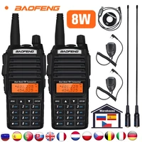 2pcs baofeng uv 82 walkie talkie high power 8w 136 174mhz 400 520mhz fm transceiver vhf uhf dual band two way ham cb radio
