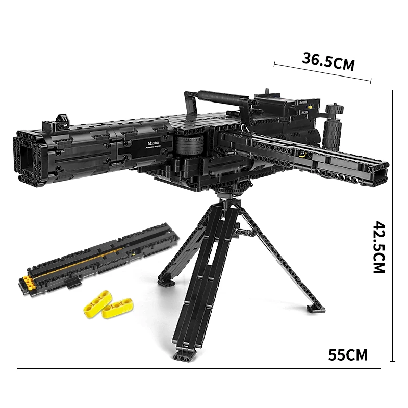

1399pcs Block Weapons Toys for Children Boys The Motorized Maxim Gun Model Building Blocks Assembly High-tech Bricks Kid Gift