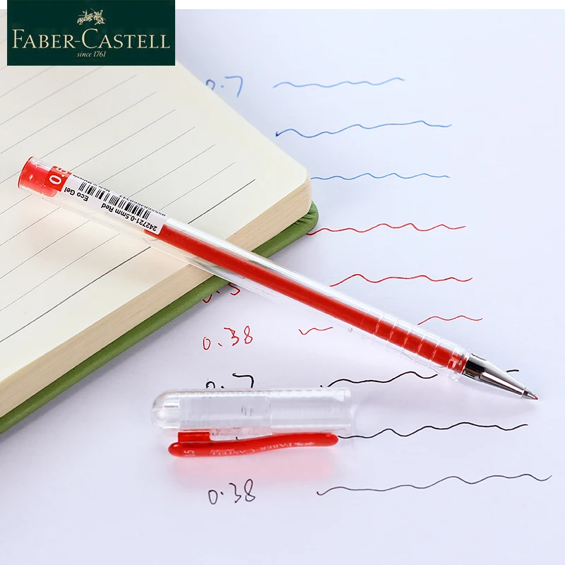 Faber Castell Eco гелевые ручки 0 38/0 5/0 7 мм черный/красный/синий ручек молочного цвета