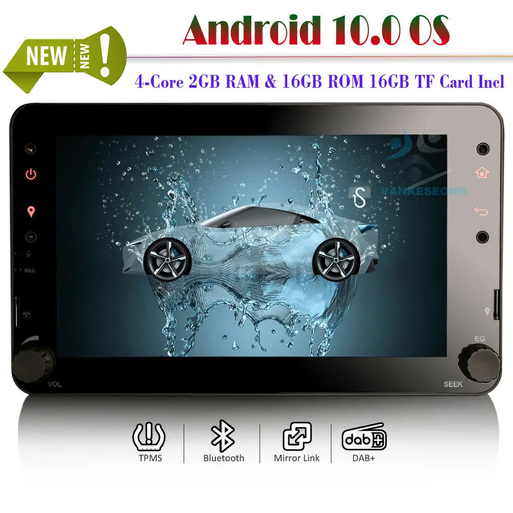 Android 10 0 автомобильный Радио мультимедийный плеер DAB WIFI Bluetooth GPS навигация Зеркало