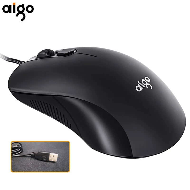 Aigo BM21 Проводная игровая мышь компьютерная геймер бизнес 4 кнопочная оптическая