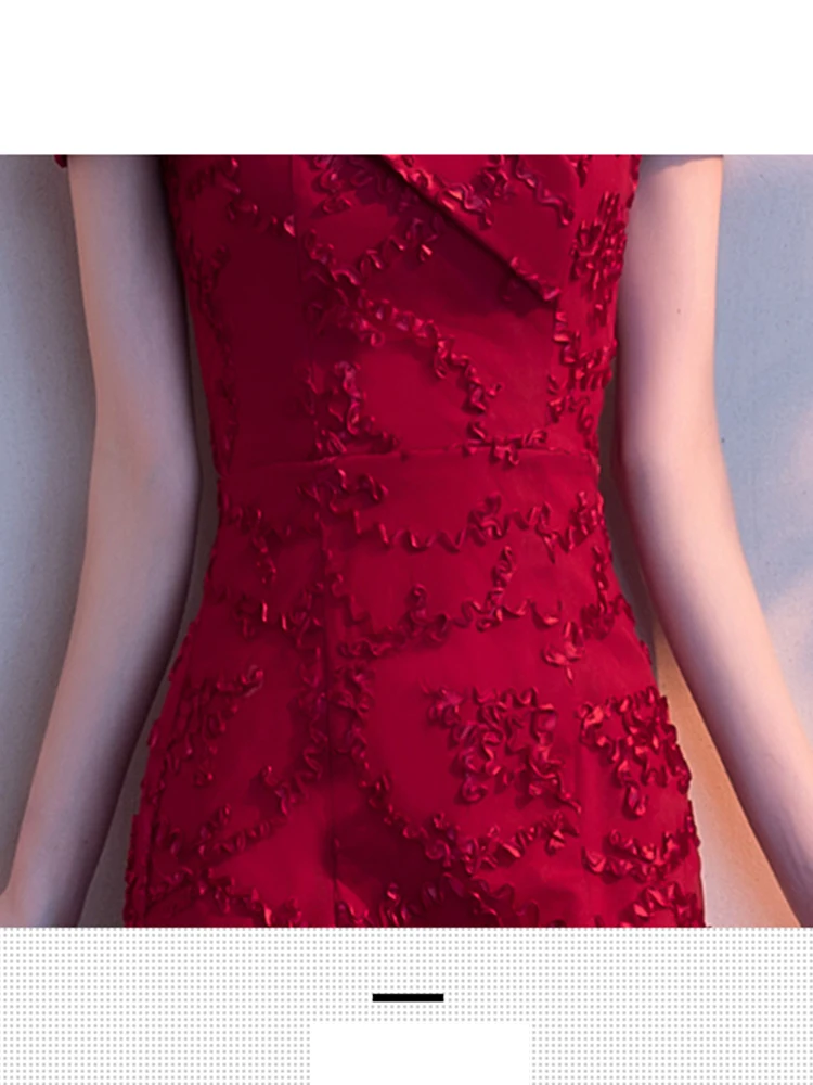Вечернее платье с открытыми плечами Robe De Soiree Soild платье в пол вечерние платья с коротким рукавом деловая вечерняя одежда F164