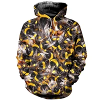 bees honeycomb mens hoodie3d printed casual cosplay animal autumn unisex hoodi dropship zipper pullover womens sweatshirt