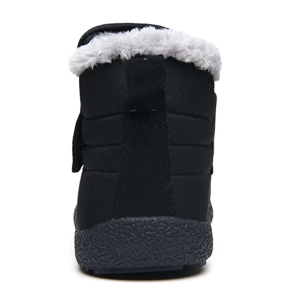 

Plus Size 46 Walking Plush Inside Men Winter Shoes Snow Boots Waterproof Antiskid Bottom Keep Warm Non-slip Ski Boots Outdoor